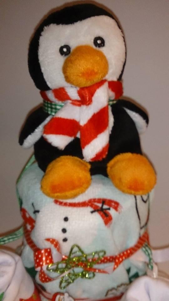 Windeltorte Winter Pinguin