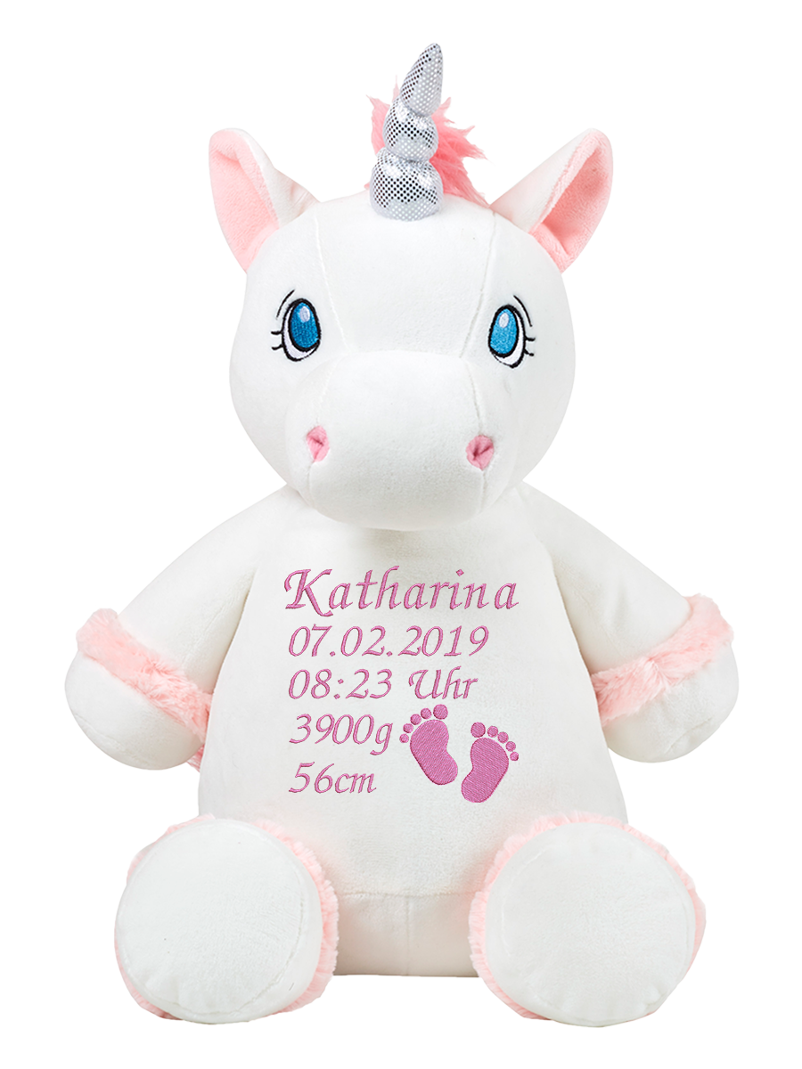 template Stofftier - Unicorn Pink - Dein personalisiertes Einhorn