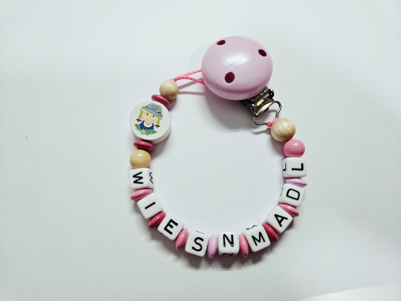 Schnullerkette Madl – Oktoberfest Limited Edition 🥨🩷