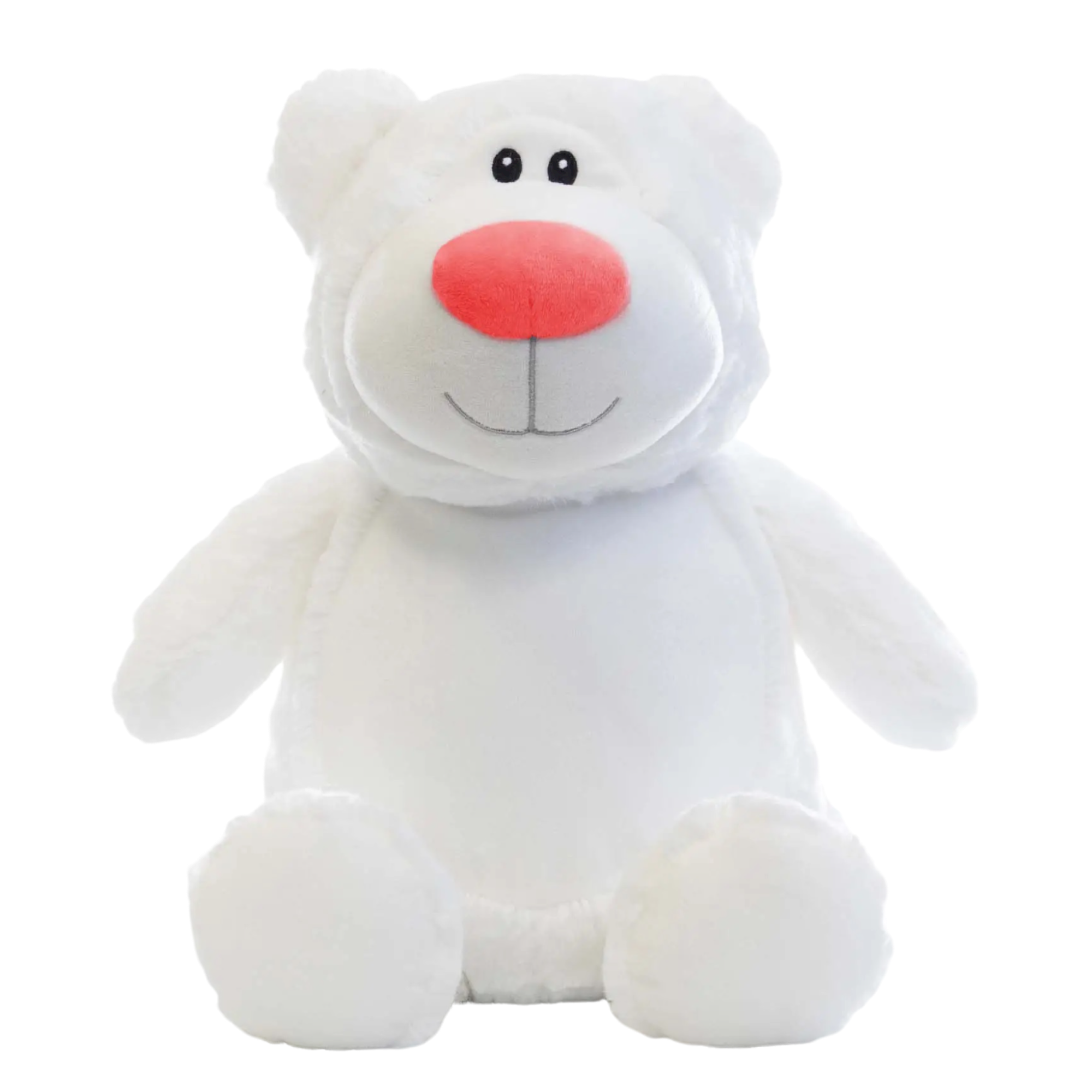 Weißer Bär — Rote Nase - Dein personalisierter Teddybär